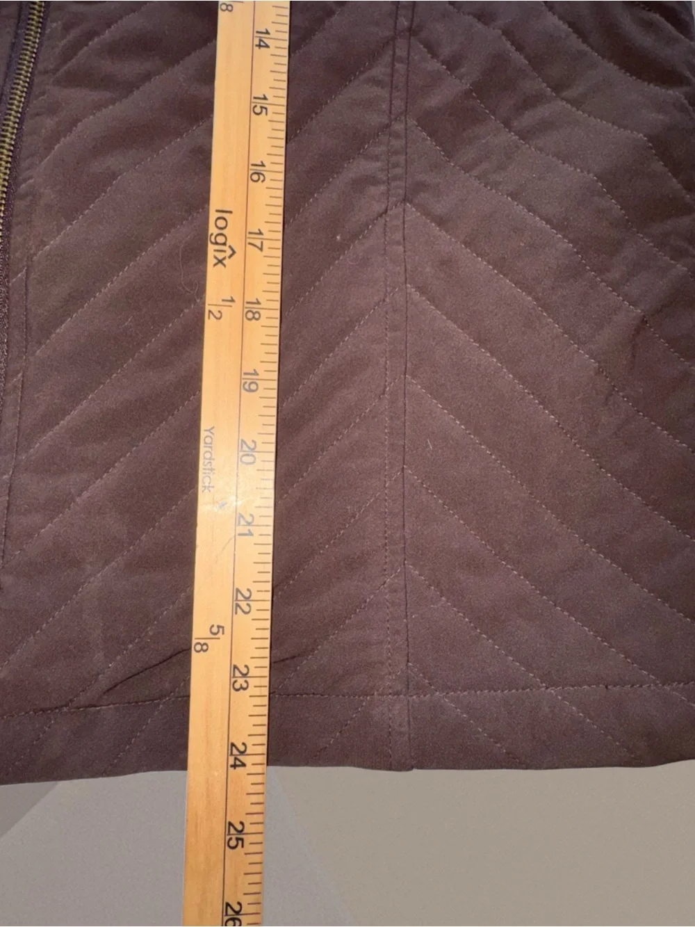 Zenergy By Chico’s Rich Brown Quilted Full Zip Lightweight Vest Size 2 Large
